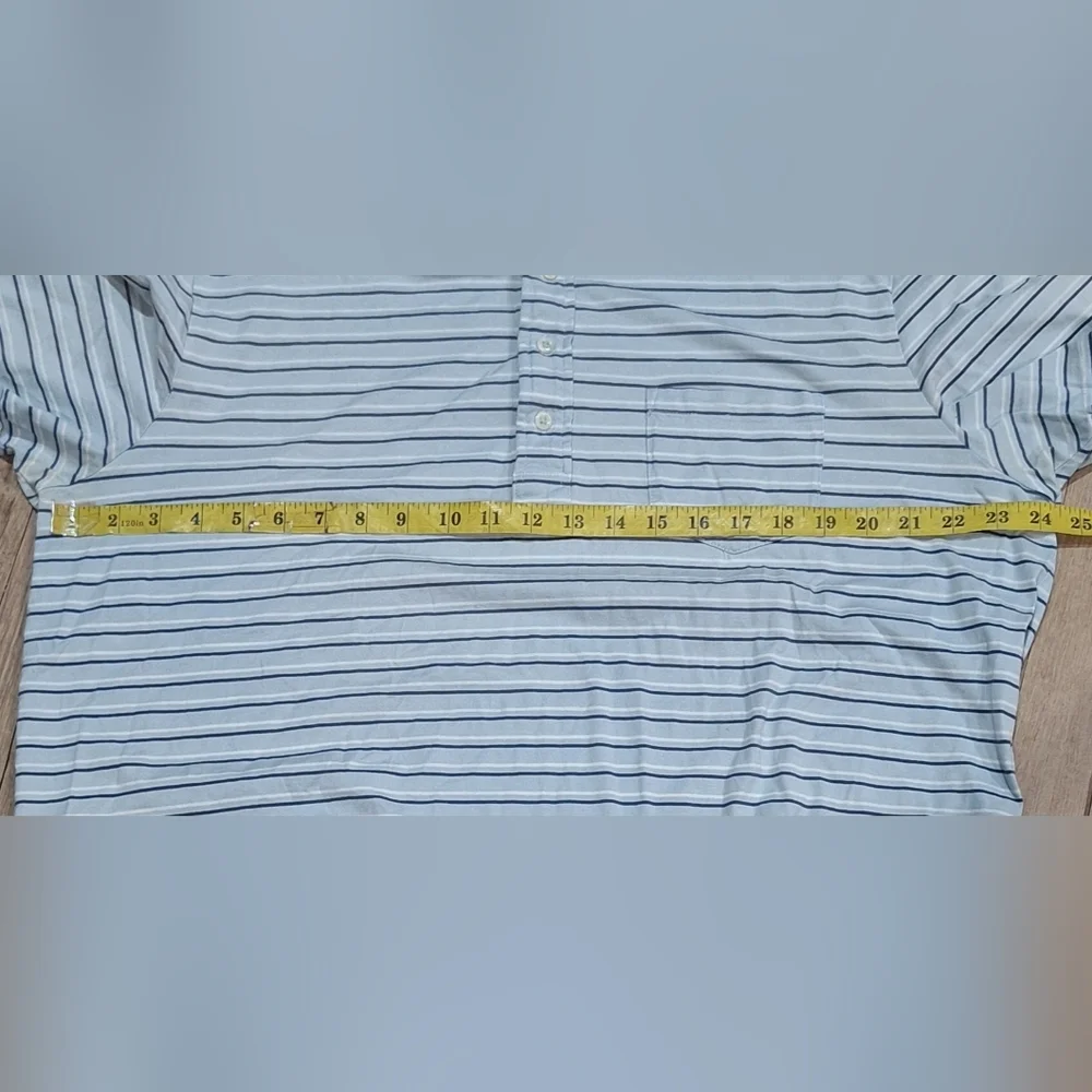 Ralph Lauren Blue and White Striped Soft Polo Shirt Sz XXL #1960
